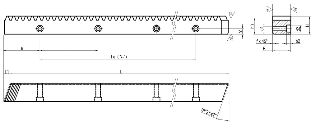 DST Präzisions-Zahnstange Q6